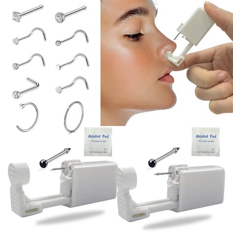 nose piercing gun|disposable nose piercing kit.